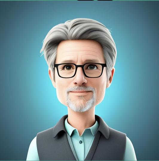 A portrait photograph of Nick S